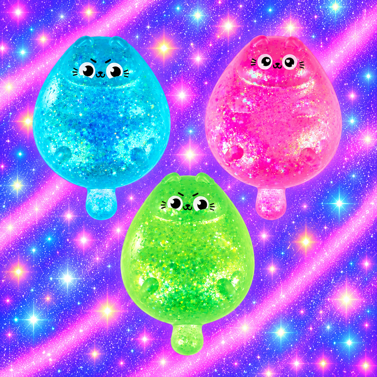 Fat Cat Squishy (Qty:1 Assorted Colors)