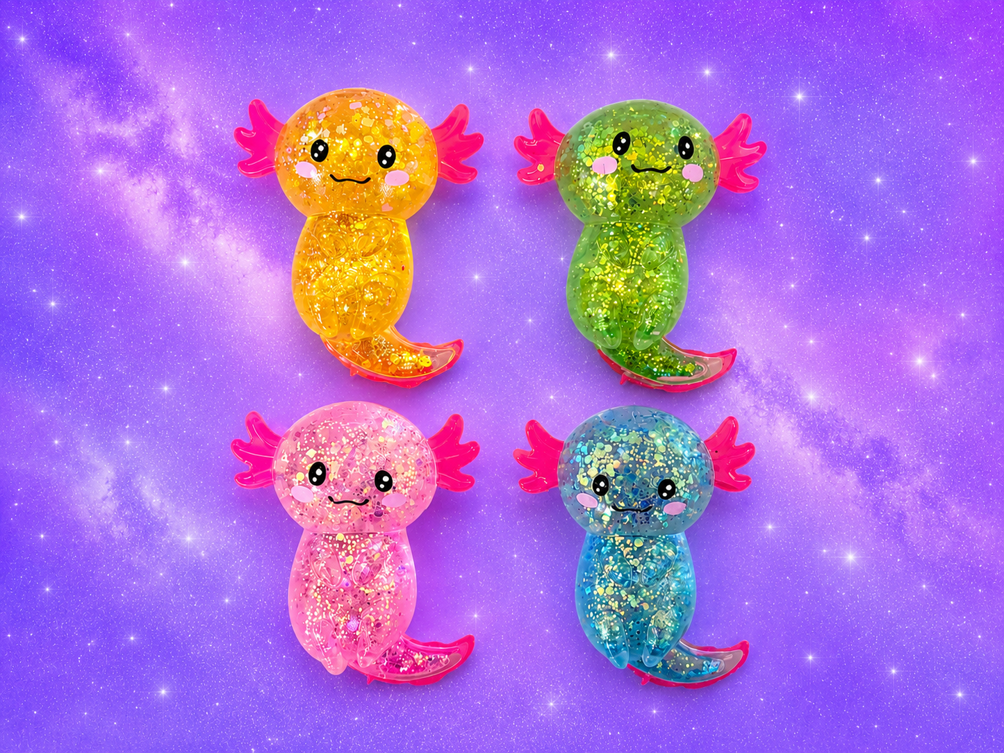 Axolotl Glitter Squishy